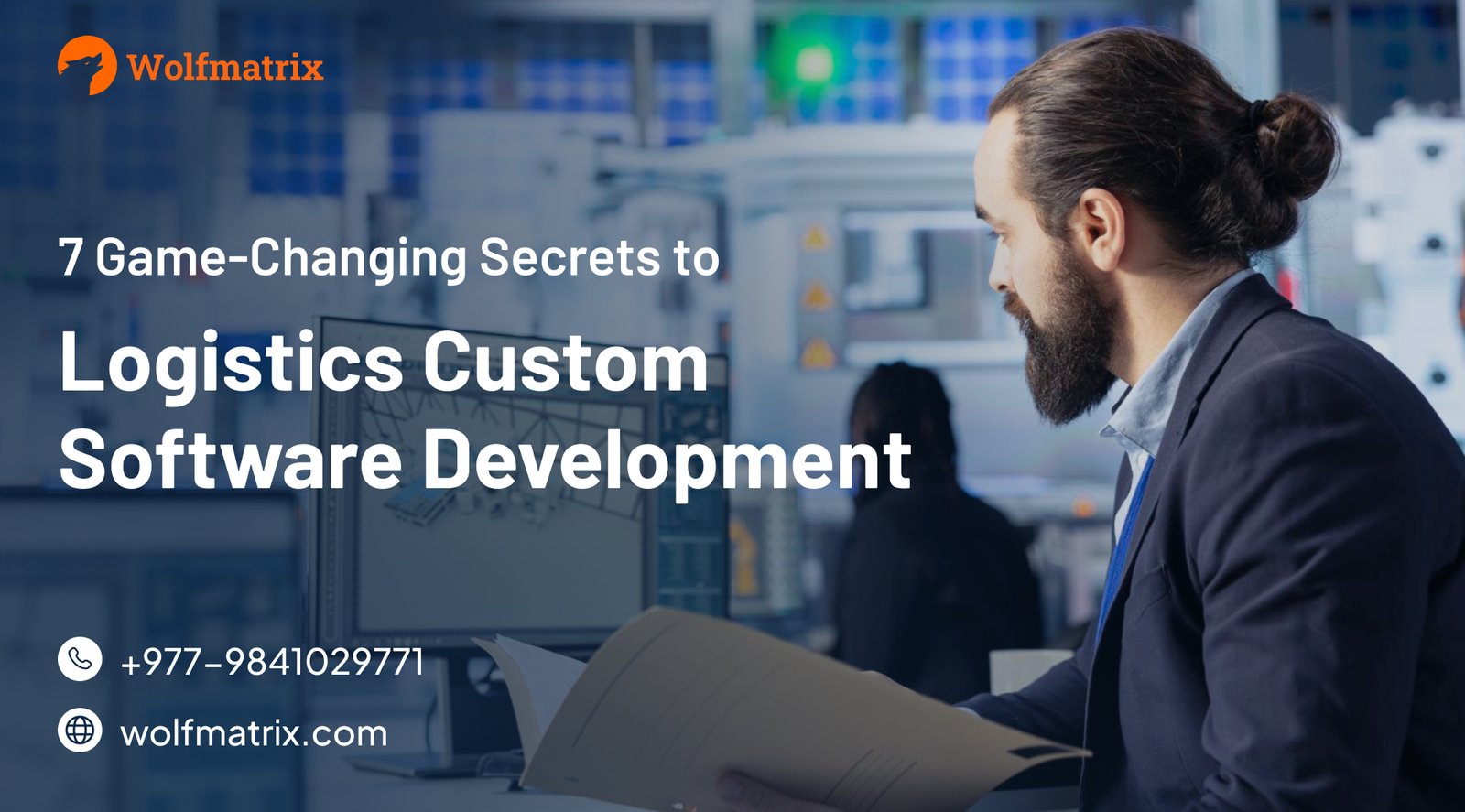 Logistics software development in Australia - Futuristic warehouse with AI-powered automation and real-time analytics dashboards