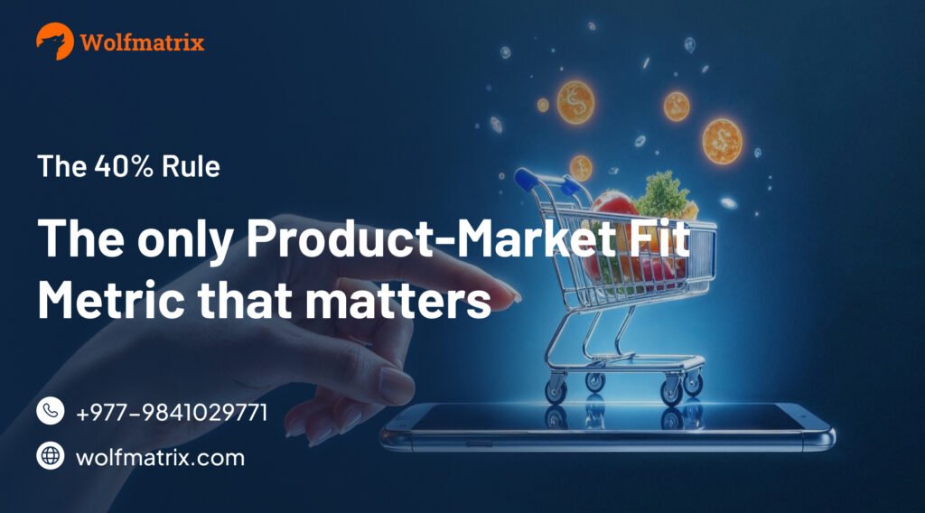 Entrepreneur measuring product-market fit for MVP for startups in Australia using the 40% rule